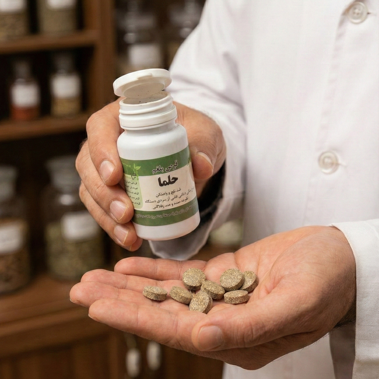 خرید قرص بلغم گیاهی دکتر حلما (۸۰ عدد) | لاغری شکم و ضد نفخ